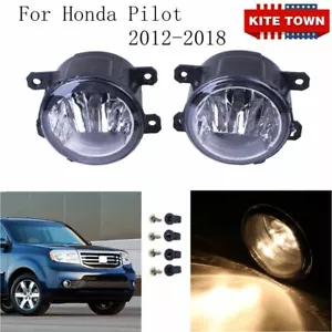 New Pair of H11 55W Clear Lens Bumper Fog Light Lamp RH LH For Honda Pilot 12-18 - Picture 1 of 5