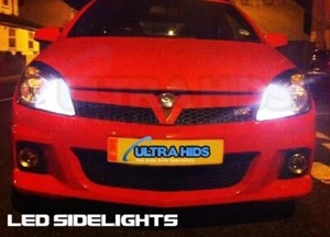 Vauxhall Astra H 2005-2010 VXR xenón brillante blanco LED bombillas laterales sin errores - Imagen 1 de 2