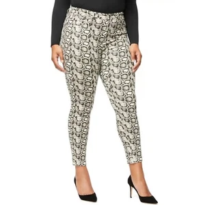 Good American Jeans Womens Plus Size 20 Good Legs Skinny Snake Print High Rise - Picture 1 of 9