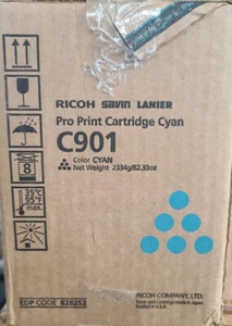 Ricoh Savin Lanier Pro Print Cartridge Cyan C901 828252 - Picture 1 of 1