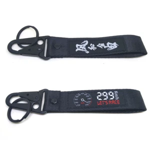 299 kmh keyring keychain with wrist strap car logo mens carabiner FOB fashion K1 - Picture 1 of 9