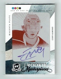 10-11 UD The Cup  Cody Almond  1/1  The Cup Printing Plate  Rookie  Auto