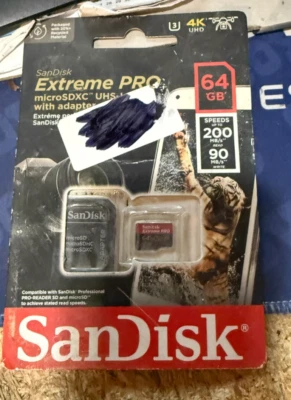 SANDISK--EXTREME PRO 64GB CARD - Image 1 of 2
