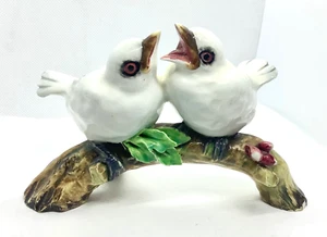 Unsigned Love Birds Ceramic Sculpture Figurine - 6.5" x 4" - Picture 1 of 6