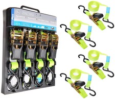 ProPlus 320205 Spanngurt mit Ratsche 2 Haken 5 Meter (set De 4 Single)