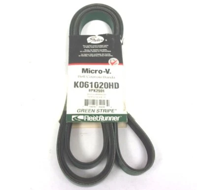 K061020HD NEW GATES SERPENTINE HEAVY DUTY MICRO-V BELT 6PK2591 102-5/8" X 13/16" - Image 1 of 3