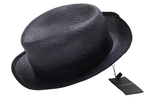GIORGIO ARMANI Hat Men's 57 CM Textile Paper Ribbon Blue Casual - Bild 1 von 11