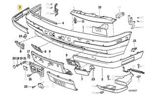 Front bumper right trim for BMW E-34 - Picture 1 of 1
