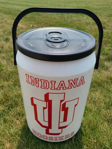 Vtg IU Indiana University 90s Large Heavy Duty Can Cooler 20.5Γ11 Man Cave RARE Cover