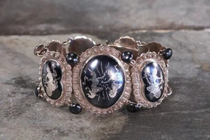 Vintage Siam Armband Sterling Niello filigran Emaille - Bild 1 von 13