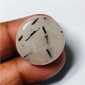 Trimolina Quarzo Pietra Naturale Rutilo Cabochon Pietra Preziosa Sciolta 32 Ct. ME-11283 - Foto 1 di 3