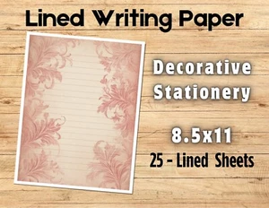 Decorative Stationery - 25- Lined Writing Papers #0030 - Picture 1 of 1