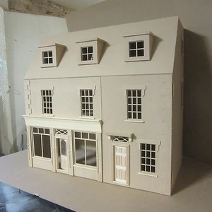 The Belmont House with large Shop 12th scale Dolls House Kit By DHD - Picture 1 of 4