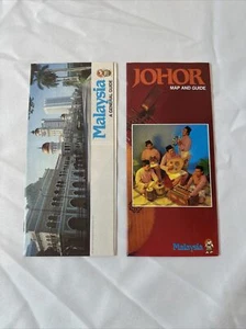 Vintage Visitors Guide Johor & Malaysia 1988 x 2 Fold out Maps - Picture 1 of 11