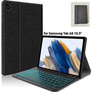 Bluetooth RGB Keyboard Case For Samsung Galaxy Tab A8 10.5" Tablet 2022 21 Black - Picture 1 of 24