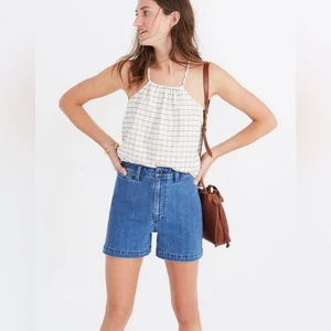 Madewell Denim Emmett 3" High Waist Shorts Gr. 26 Dark Wash Blau Stretch - Bild 1 von 7