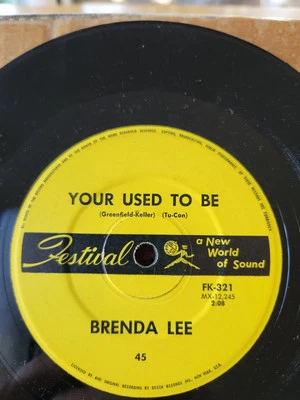 Brenda Lee "Your Used To Be" 1963 FESTIVAL Oz 7" 45rpm - Image 1 of 3