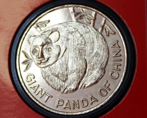 CHINESE PANDA AUSTRALIAN KOALA MEDAL CASED UNCIRCULATED #RAD54 - Picture 1 of 10