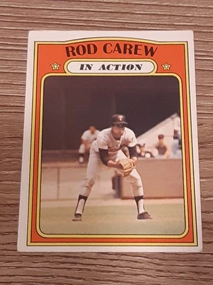 1972 Topps Baseball #696 Rod Carew In Action IA HOF High Number Twins Foto 1 de 3