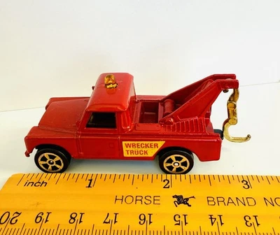 Vintage Corgi Juniors - 1976 - Land Rover Wrecker - Red Tow Truck Great Britain - Image 1 of 4