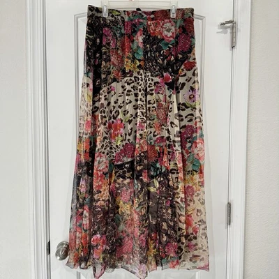 Maxi Falda Johnny Was Biya Mazzy Patchwork Grande Nueva Con Etiquetas Foto 1 de 4