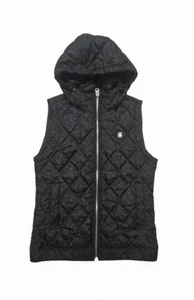 G-Star Raw Puffer Vest Hooded Women's XS Black Camouflage Zip-Up - Picture 1 of 15