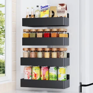 Magnetisches Gewürzregal für Kühlschrank, Küchenorganizer und Aufbewahrungsregal, Bl... - Bild 1 von 6