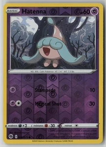 Tarjeta holográfica inversa Hatenna 018/073 Pokemon Champion's Path casi nueva (NM) 3 - Imagen 1 de 2