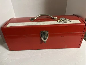 Vintage Vermont American Tool Box Red Metal 19" Indy 500Vintage - Picture 1 of 16
