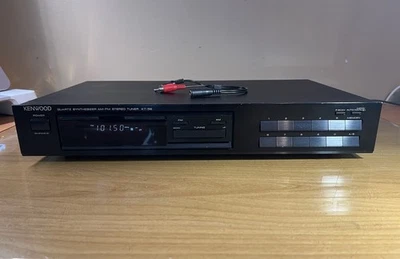 Kenwood KT-58 Quartz Synthesizer AM-FM Stereo Tuner with RCA Cable - Image 1 of 4