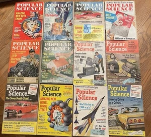 Lot of 12 POPULAR SCIENCE Magazines - 1960-1964 Lots Of Vintage Ads! - Picture 1 of 2
