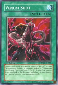 Venom Shot Common Tactical Evolution YuGiOh Card - Picture 1 of 1