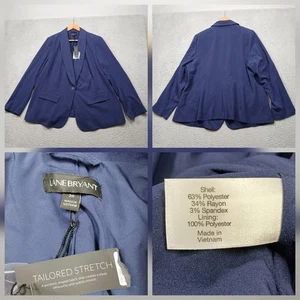 Lane Bryant Blazer Damen 20 Navy Tailored Stretch Neu mit Etikett - Bild 1 von 9
