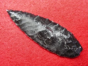 OBSIDIAN CASCADE 2-1/2" OREGON Authentic Indian Relics - Picture 1 of 23
