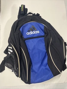 Vintage Adidas FreshPak Load Spring Rucksack schwarz und royalblau weiße Akzente - Bild 1 von 7