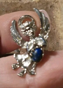 Pin Ángel Tono Plata Joyería Navidad - Imagen 1 de 9