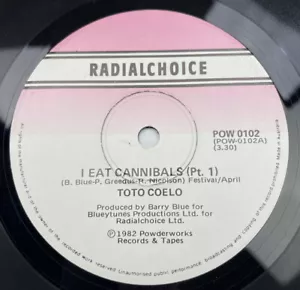 Toto Coelo I Eat Cannibals (Pt. 1) Vinyl Record 7” 45 RPM POW 0102 - Picture 1 of 6