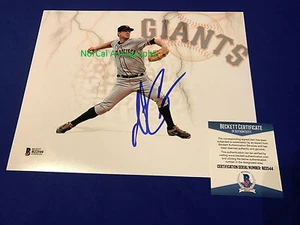 Matt Cain Signed Autograph 8x10 Photo San Francisco Giants SF Beckett COA BAS - Picture 1 of 3