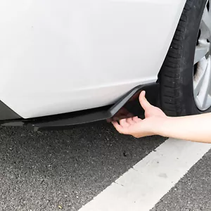 2 piezas parachoques universal coche divisor labio alerón aleta difusor negro - Imagen 1 de 10