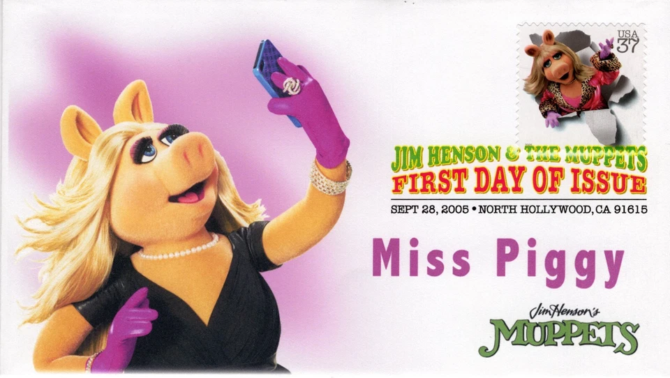 A0-3944d-1, 2005, Jim Henson Muppets, FDC, DCP, SC 3944d, Add on Cachet, Miss Pi - Image 1 of 1
