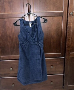 Patagonia Dress Womens S Navy Wear With All Wrap Tie Strap Hemp Organic Cotton - Picture 1 of 8
