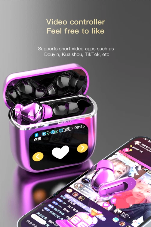 Wireless Active Noise cancelling Bluetooth Touchscreen Earphones iPhone Android - Image 1 of 4