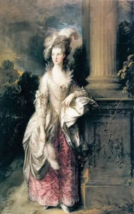 Oil painting thomas gainsborough - Lady Graham nice young woman in landscape art - Picture 1 of 1