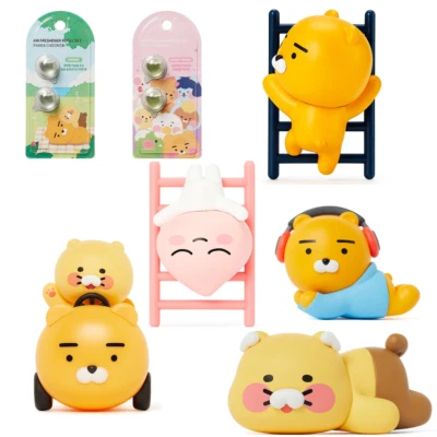Kakao Friends Car Air Freshener Vent Type Ryan Choonsik Apeach Figure Accessory - Image 1 of 4