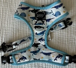 Sassy Woof Adjustable Reversible Dog Harness Whale Narwhal Ocean Size Small - Picture 1 of 4