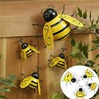 4Pcs/Set Decor Metal Art Bumble Bee Backyard Garden Accents Wall Ornaments