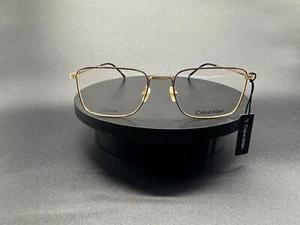 Calvin Klein CK22109T 213 Titanium Eyeglasses Men's Havana/Gold Full Rim 53mm - Picture 1 of 5