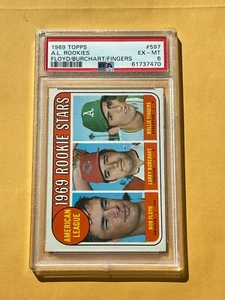 DCC: 1969 Topps Rollie Fingers #597 Rookie RC A's HOF Centered PSA 6 EX-MT - Bild 1 von 1