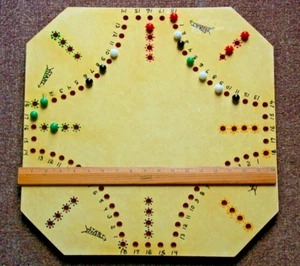 TOCK HECHO EN CASA ~ Juego de mesa Chase (como Joker) ~ Formica vintage años 60 ~ En muy buena condición - Imagen 1 de 7