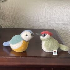 Jellycat Birdling Woodpecker and Blue Tit Plush Bird Stuffed Animal Lot Of 2